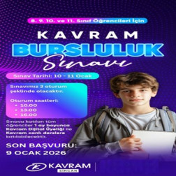 Kavram Bursluluk Sınavı Duyurusu!