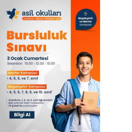 🎓 Asil Okulları Bursluluk Sınavı – 3 Ocak’ta!