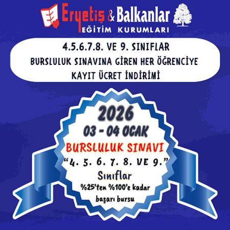 Pendik Balkanlar Koleji 2026 Bursluluk Sınavı