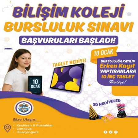 📢 Bilişim Koleji Bursluluk Sınav Tarihi Açıklandı!