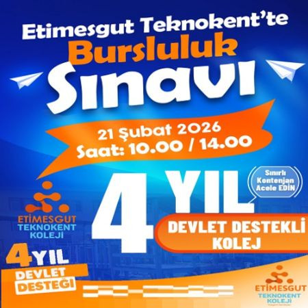 Etimesgut Teknokent ' te Bursluluk Sınavı