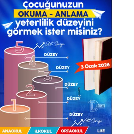 📘 3 Ocak Bursluluk Sınavında Okuma–Anlama Yeterliliği Ölçümü!