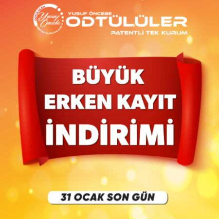 Odtülüler Eğitim Kurumları Erken Kayıt Dönemi 2026 - 2027
