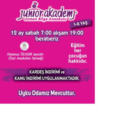 Junior Akademi’de Güvenli, Uzun Süreli ve Konforlu Eğitim Ortamı