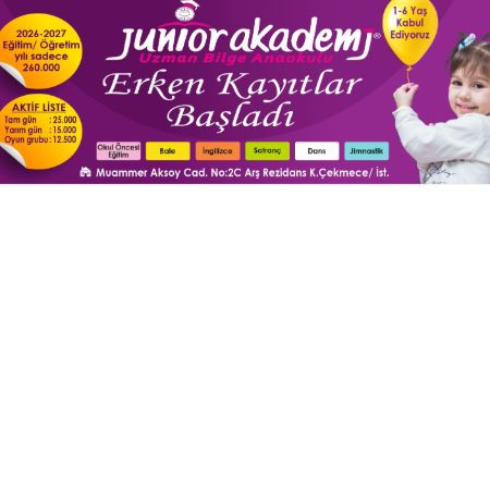 Junior Akademi’de Erken Kayıt Dönemi Başladı