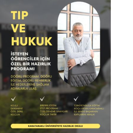 Tıp ve Hukuk Hedefi Olan Öğrenciler İçin Özel Hazırlık Programı