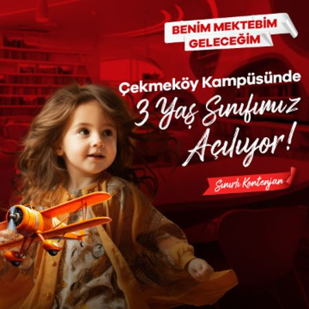 2026-2027 Dönemi 3+ Yaş sınıfı açılıyor.