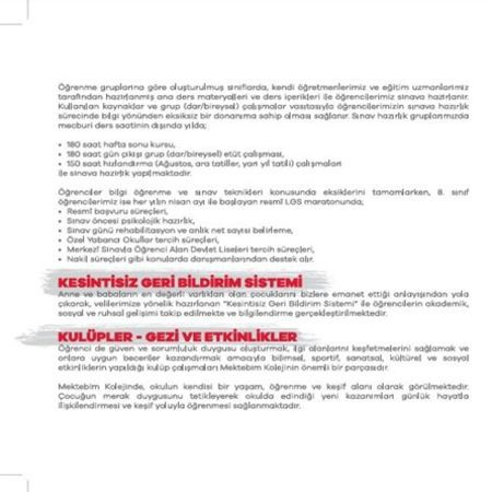 Mektebim Koleji: Sınav Hazırlığında Bütüncül Yaklaşım ve Kesintisiz Geri Bildirim