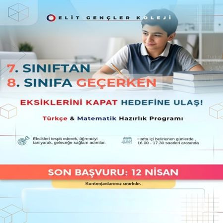 7. Sınıftan 8. Sınıfa Geçenler İçin LGS Hazırlık Programı Başlıyor!