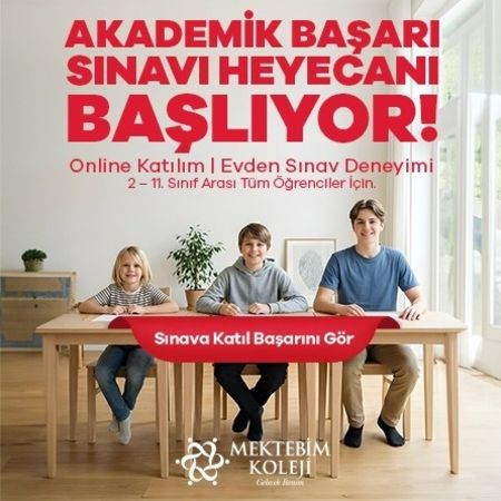 Mektebim Koleji’nden Geleceğin Başarılarına Davet: Online Akademik Başarı Sınavı Başlıyor!