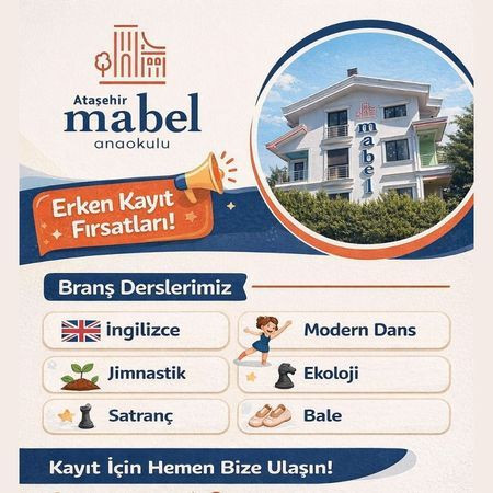 Erken Kayıt Fırsatları Ataşehir Mabel Anaokulu’nda Başladı!