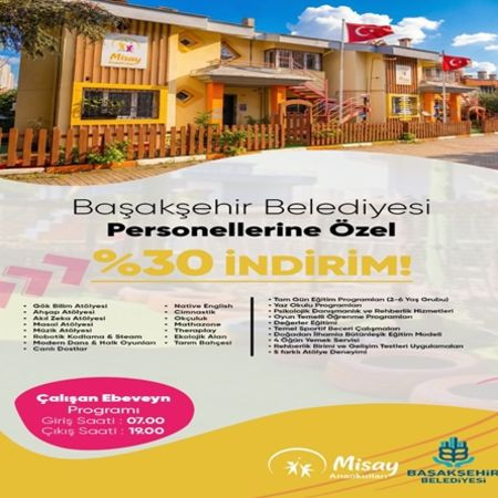 Başakşehir Belediyesi Personeline Özel %30 İndirim!