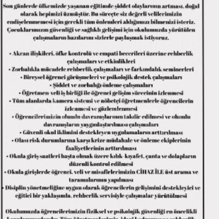 OKULUMUZDA GÜVENLİK ÖNLEMLERİ