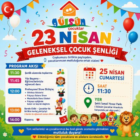 Geleneksel 23 Nisan Çocuk Şenliğimizde Buluşuyoruz!
