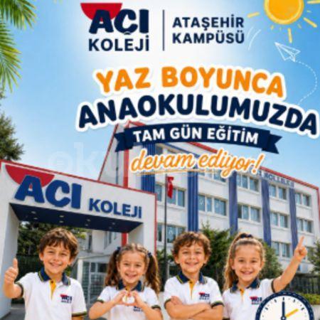 YAZ BOYUNCA ANAOKULUMUZDA TAM GÜN EĞİTİM DEVAM EDİYOR.