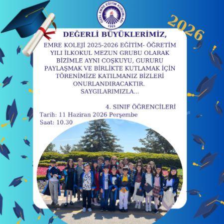 İLKOKUL MEZUNİYETİMİZDE GURUR VE COŞKUYLA HEP BİRLİKTE OLACAĞIZ