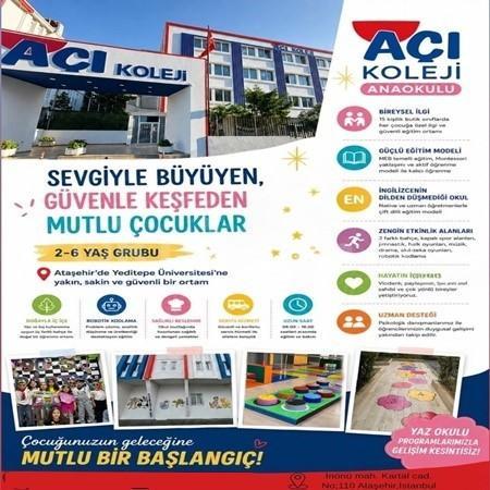 Ataşehir Açı Koleji Anaokulu: Sevgiyle Büyüyen, Güvenle Keşfeden Mutlu Çocuklar!