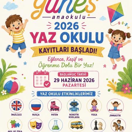 Güneş Anaokulu Yaz Okulu Programı Başlıyor!