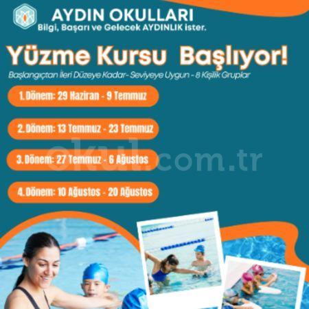 YAZ TATİLİ AYDIN OKULLARI’NDA YÜZME ÖĞRENEREK GEÇİYOR! 