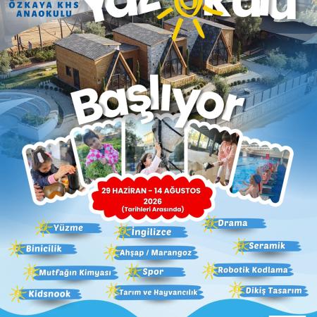 6 Temmuz – 31 Temmuz 2026 tarihleri arasında, İzmir Güzelbahçe Yelki kampüsümüzde muhteşem bir yaz macerası başlıyor!.