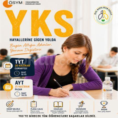 YÜKSEKÖĞRETİM KURUMLARI  SINAVINA GİRECEK TÜM ÖĞRENCİLERE BAŞARILAR DİLERİZ.