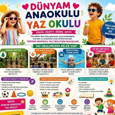 DÜNYAM ANAOKULU YAZ OKULU BAŞLIYOR