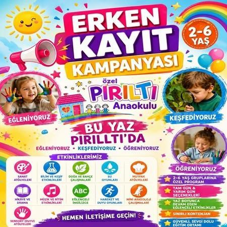 🌟 Pırıltı Anaokulu Erken Kayıt Kampanyası
