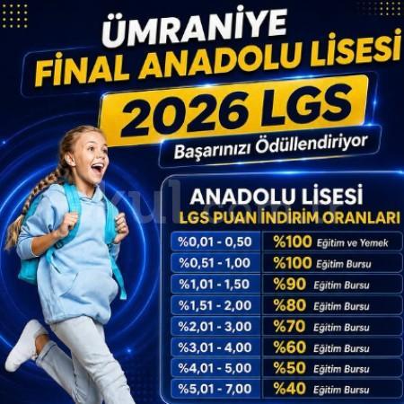 🎓 2026 LGS başarınızı Ümraniye Final Anadolu Lisesi’nde bursla taçlandırın!