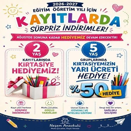 2026-2027 Eğitim Öğretim Yılı Kayıt Avantajları Başladı! 🎉