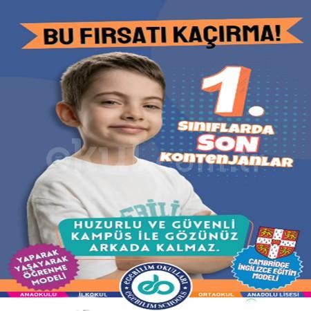 Kartal Ege Bilim Okulları’nda 1. sınıf kayıtları tüm hızıyla devam ediyor