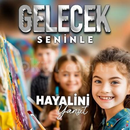 Girne Kolejinde sanat, çocukların hayal gücünü özgürce ifade ettiği ve yeteneklerini keşfettiği özel bir gelişim alanıdır.