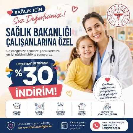 Sağlık Bakanlığı Çalışanlarına Özel %30 İndirim! 🩺🎓✨