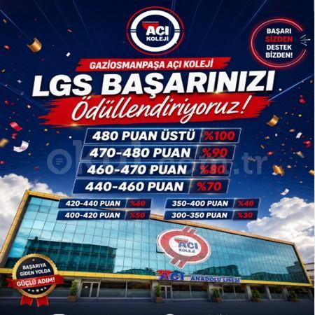 🏆🎓 LGS Başarınızı Gaziosmanpaşa Açı Koleji'nde Ödüllendiriyoruz!