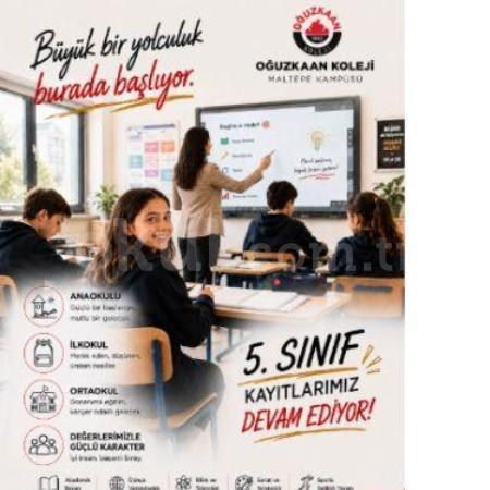 MALTEPE OĞUZKAAN KOLEJİ 5.SINIF KAYITLARIMIZ DEVAM EDİYOR