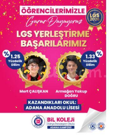 BİL KOLEJİ ORTAOKULUNDAN LGS BAŞARISI
