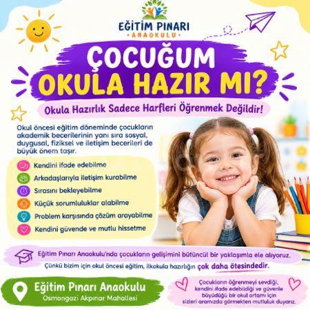ÇOCUĞUM OKULA HAZIR MI?   Okula Hazırlık Sadece Harfleri Öğrenmek Değildir!