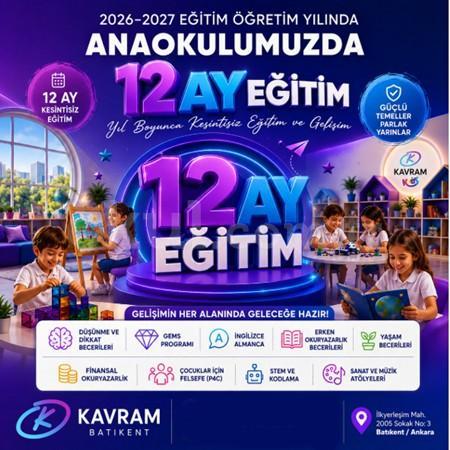 🌟 Anaokulunda 12 Ay Kesintisiz Eğitim! 🌟