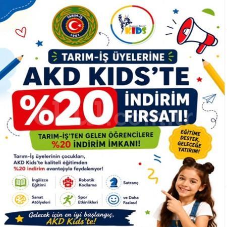 🌟 Tarım-İş üyelerine özel AKD Kids’te %20 indirim fırsatı! 🌟
