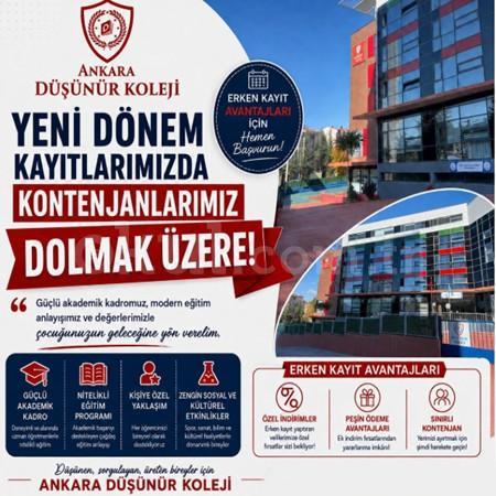 Ankara Düşünür Koleji’nde Yeni Dönem Kayıtları Devam Ediyor! 🎓✨