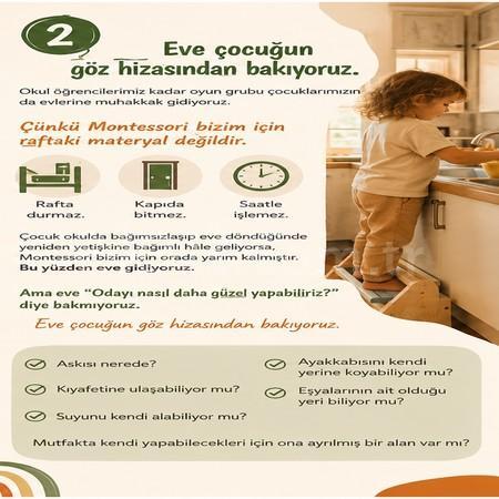 Eve çocuğun göz hizasından bakıyoruz.
