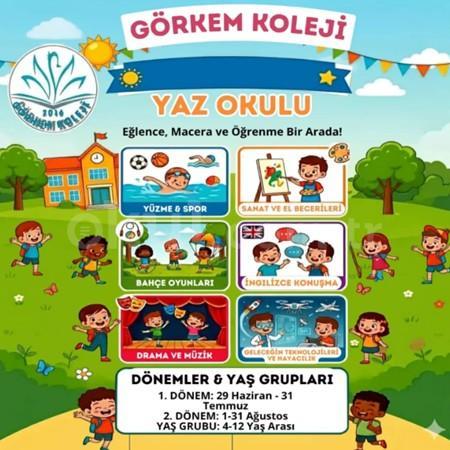 Macera, Eğlence ve Öğrenme Bir Arada! 🥳⛱️ ​Çocuklar ekran başından kalksın, doğayla ve sanatla buluşsun diye Görkem Koleji Yaz Okulu başlıyor!