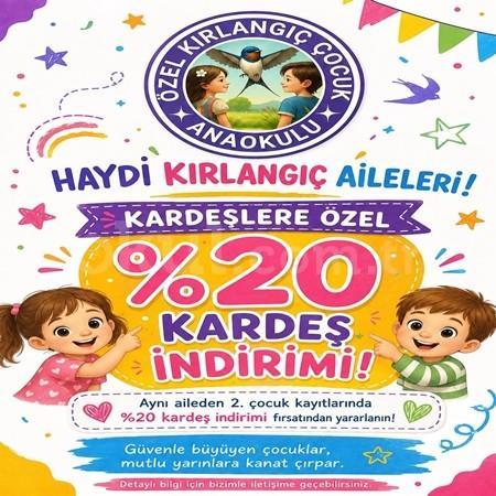 Kardeşlere Özel %20 İndirim Fırsatı!