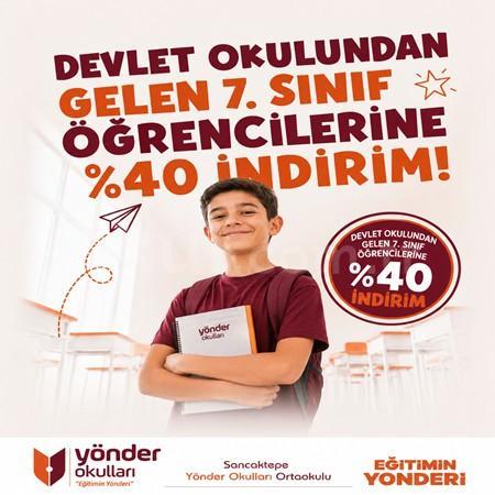Devlet Okulundan Gelen 7. Sınıflara Özel %40 İndirim!