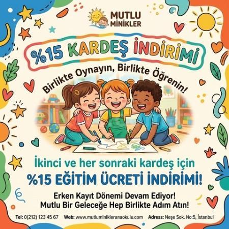 Kardeşlere Özel %15 İndirim Fırsatı!