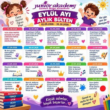 📅 Eylül Ayı Aylık Bülten – Oyun, Keşif ve Öğrenme