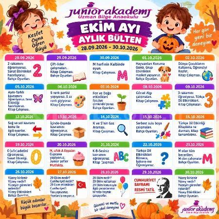 🍂 Ekim Ayı Aylık Bülten – Keşfet, Oyna, Öğren!