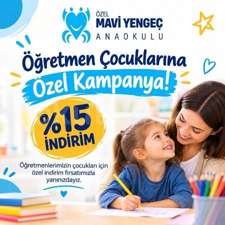 👩‍🏫💙 Öğretmen Çocuklarına Özel %15 İndirim!