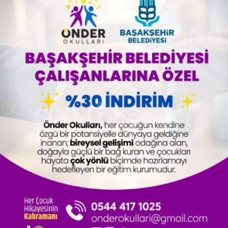 BAŞAKŞEHİR BELEDİYESİ ÇALIŞANLARINA ÖZEL % 30 İNDİRİM