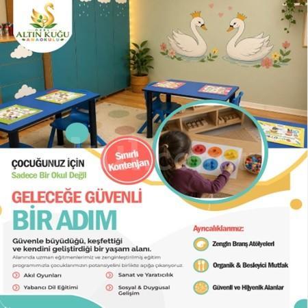 Çocuğunuzun güvenle büyüdüğü, merak ederek keşfettiği ve kendini özgürce geliştirdiği bir ortam hayal edin … Altın Kuğu Anaokulu ’nda çocuklarınız için yalnızca bir okul değil;