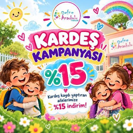 👨‍👩‍👧‍👦 Kardeşlere Özel %15 İndirim!